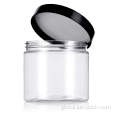 500Ml Plastic Bottle Empty Clear Plastic Cosmetic Jar With Lid Manufactory